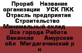 Прораб › Название организации ­ УСК ПКК › Отрасль предприятия ­ Строительство › Минимальный оклад ­ 1 - Все города Работа » Вакансии   . Амурская обл.,Магдагачинский р-н